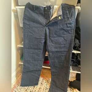 Gap cropped denim dress pants
